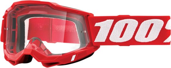 100 PROCENT accuri 2 goggle red - clear lens