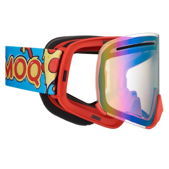 AMOQ amoq vision vent+ magnetic goggles pizza - red mirror