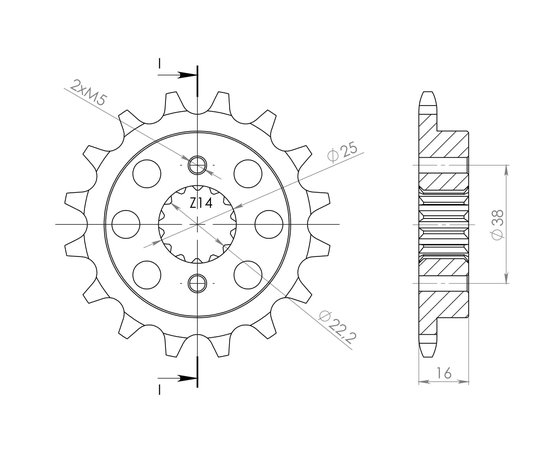 52604-14 Supersprox supersprox / jt front sprocket 736.14