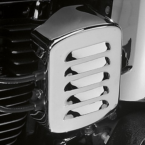 13005 DRAG SPECIALTIES louvered chrome coil cover