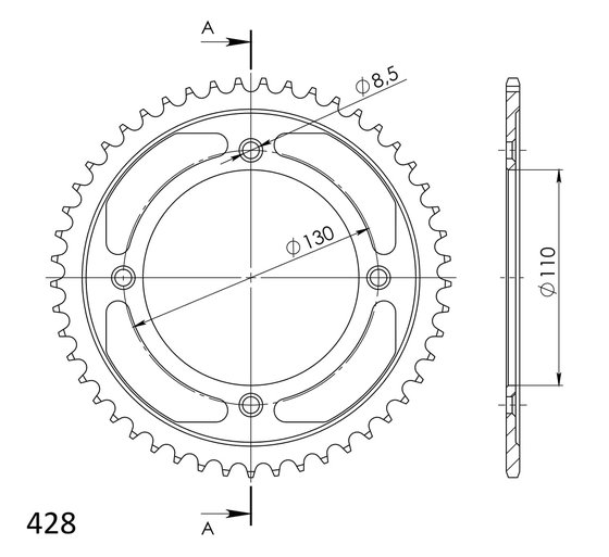 11111-52 Supersprox supersprox / jt rear sprocket 217.52