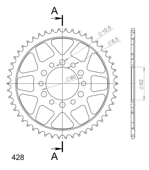 12208-50 Supersprox supersprox / jt rear sprocket 1842.50