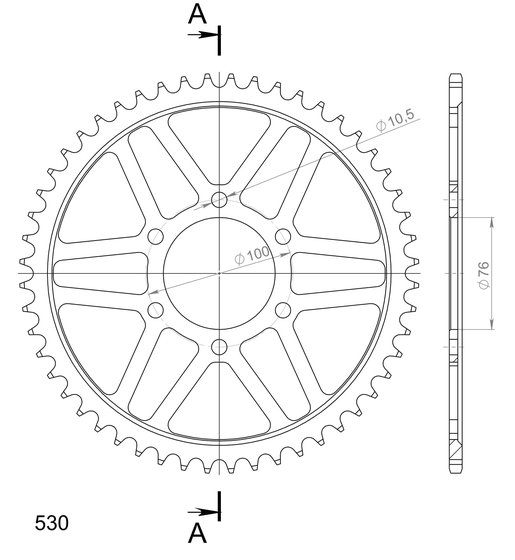 14902-52 Supersprox supersprox / jt rear sprocket 816.52