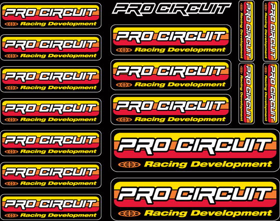 PRO CIRCUIT pro circuit logo decal sheet