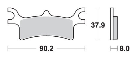 787ATS SBS brakepads sintered atv