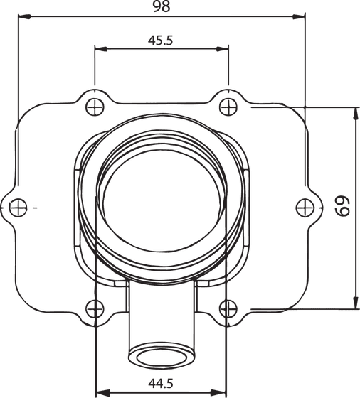 104588 KIMPEX carb flange