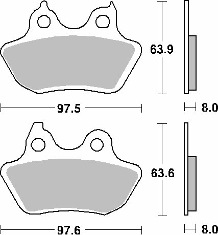 846H.LS SBS brakepads sintered rear