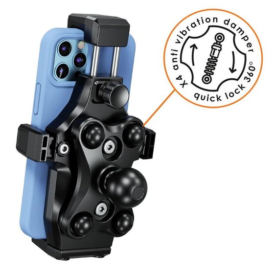 BIKETEC motorcycle anti-vibration handlebar mounted phone holder