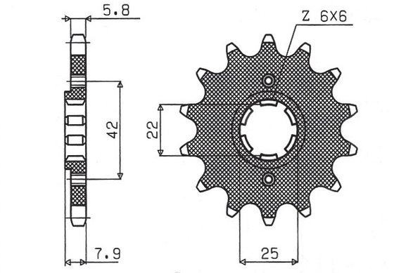 SUN32014 SUNSTAR SPROCKETS front sprocket