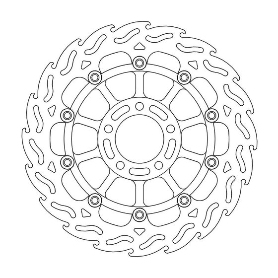 113008 MOTO-MASTER street front left brake disk flame floating for optimal cooling and resistance