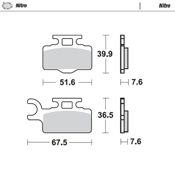 235-094121 MOTO-MASTER moto-master brakepads kawasaki front: kx65, suzuki front: rm65