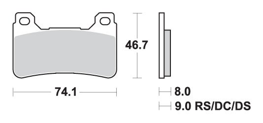 809DC SBS brakepads dual carbon