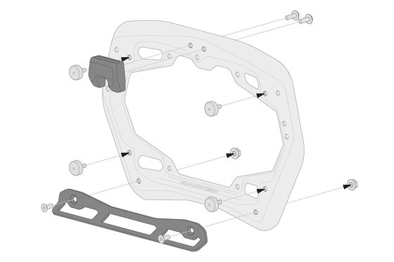 SW-MOTECH adapter kit for pro side carrier (black)