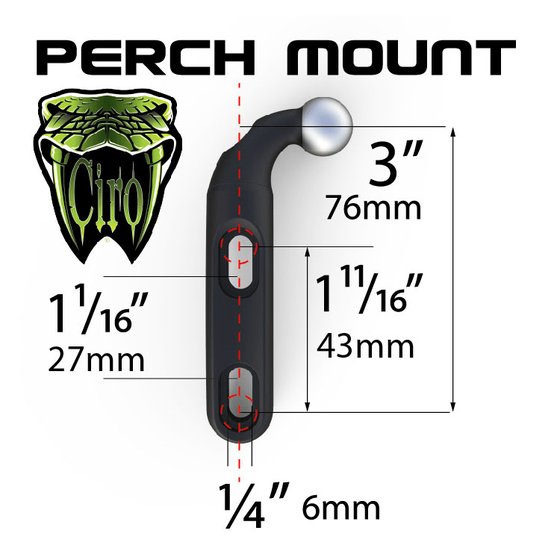 CIRO drink holder with perch mount black