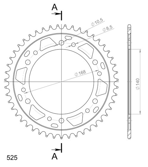 35305-47 Supersprox supersprox / jt rear sprocket 6.47