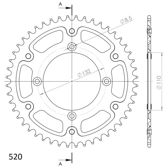 71307O48 Supersprox supersprox stealth rear sprocket orange 