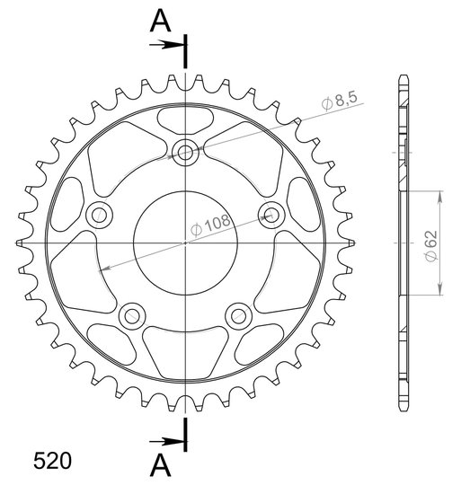 44203-41 Supersprox supersprox / jt rear sprocket 701.41