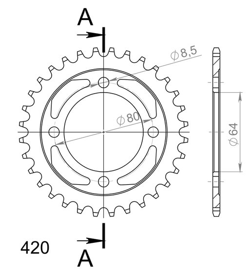 12101-32 Supersprox supersprox rear sprocket 834.32