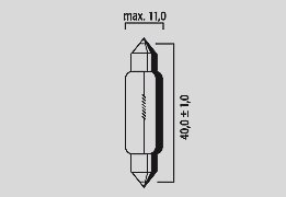 FLOSSER 12v10w festoon bulb (10 pack)