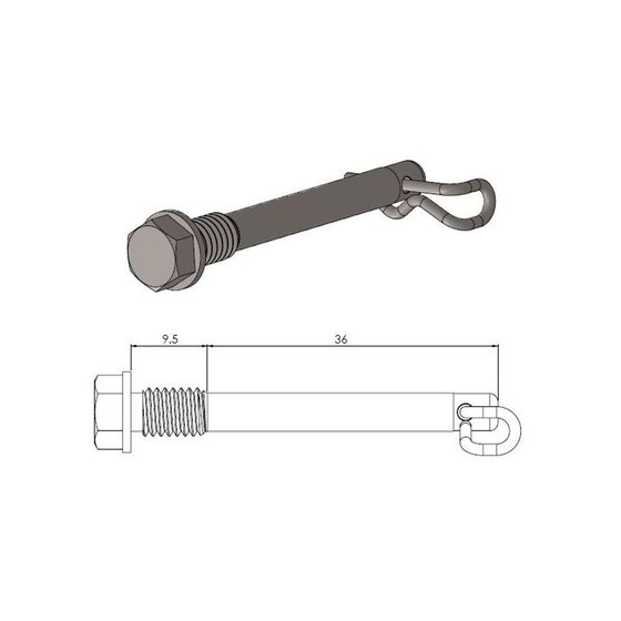 213042 MOTO-MASTER brake pad pin replacement