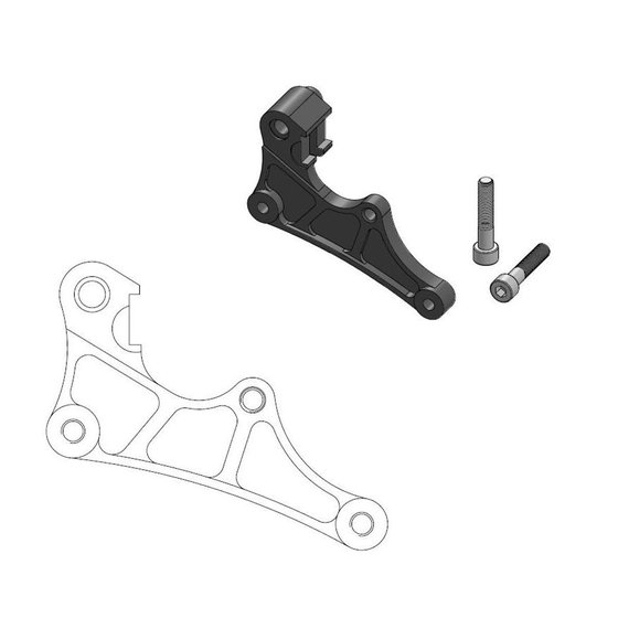 211092 MOTO-MASTER brake caliper relocation bracket