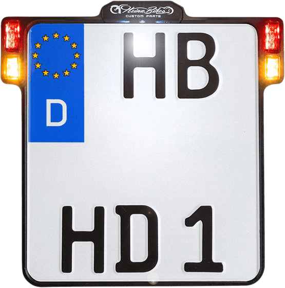 HEINZ BIKES all-inn 2.0 black license plate with led light brake and rear