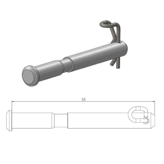 213066 MOTO-MASTER brake pad pin / brake caliper pin