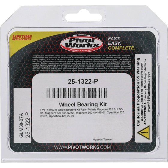 25-1322 All Balls wheel bearing kit rear