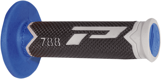 PRO GRIP triple density offroad grips 788 - gray/tm blue/black (closed end)