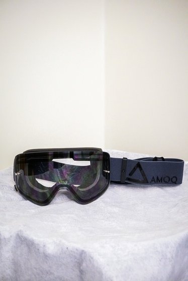 AMOQ amoq mx goggles vision magnetic dark grey-black - clear