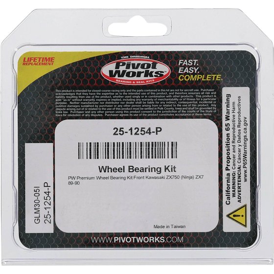 25-1254 All Balls wheel bearing kit front