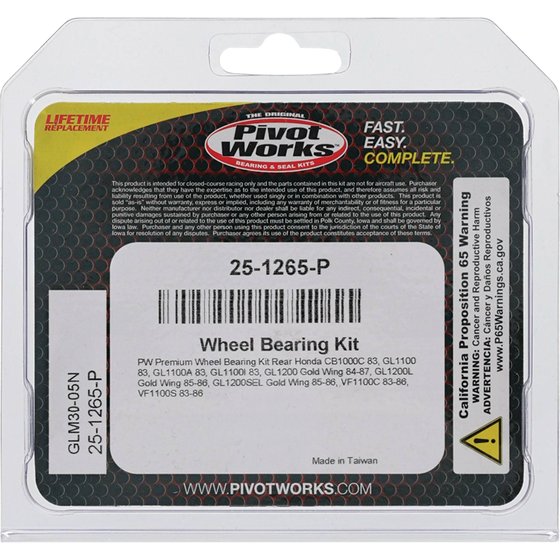 25-1265 All Balls wheel bearing kit rear