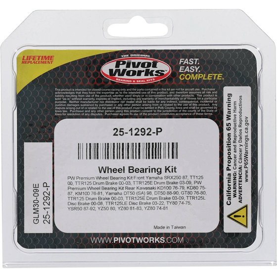 25-1292 All Balls wheel bearing kit front