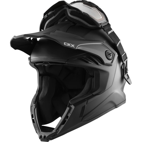 CKX helmet + goggles with electric lens titan airflow matt black