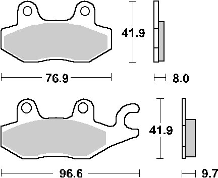 633HF SBS brakepads ceramic