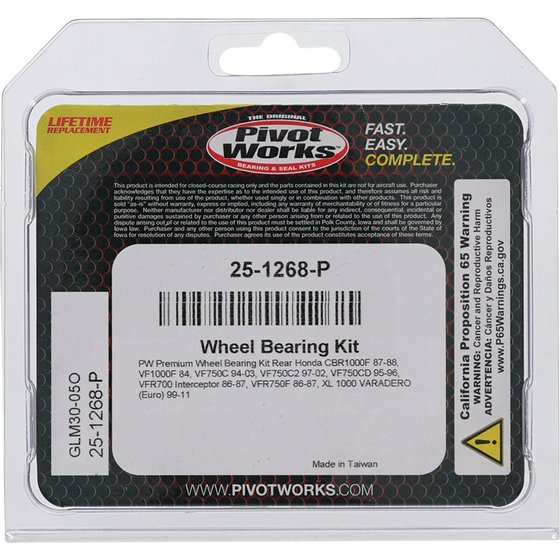 25-1268 All Balls wheel bearing kit rear