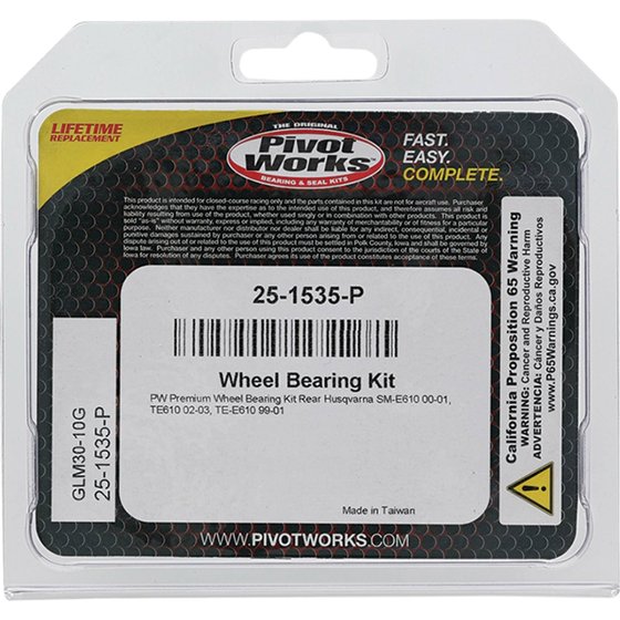 25-1535 All Balls wheel bearing kit rear