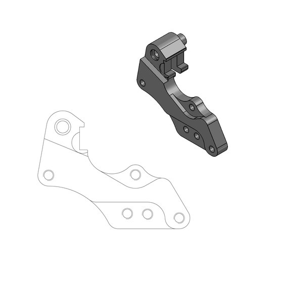 211042 MOTO-MASTER brake caliper relocation bracket