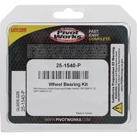 25-1540 All Balls wheel bearing kit rear