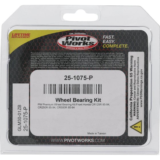 25-1075 All Balls wheel bearing kit front