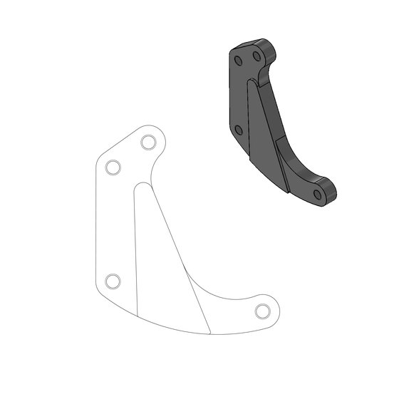 211025 MOTO-MASTER brake caliper relocation bracket