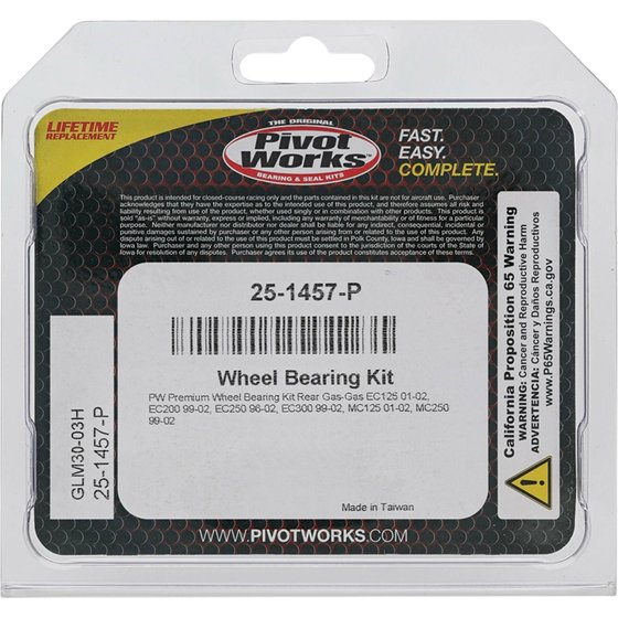 25-1457 All Balls wheel bearing kit rear