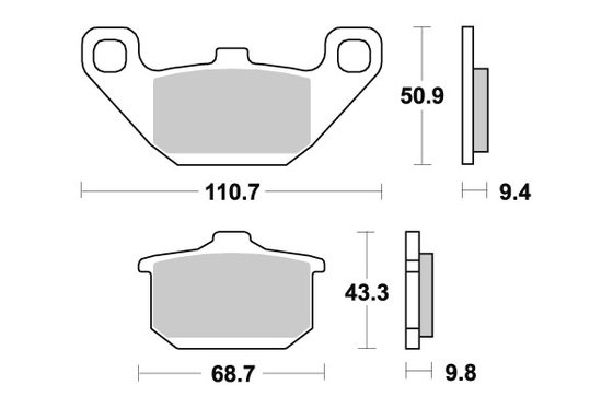 6565576 DOPPLER sbs brakepads sintered rear