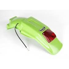 KA02715#026 UFO enduro rear fender with stop-taillight for kawasaki kdx200/kx-green