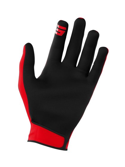 SHOT moto gloves devo raw burst red