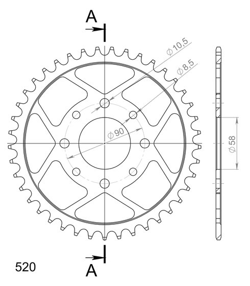 71201-41 Supersprox supersprox / jt rear sprocket 273.41