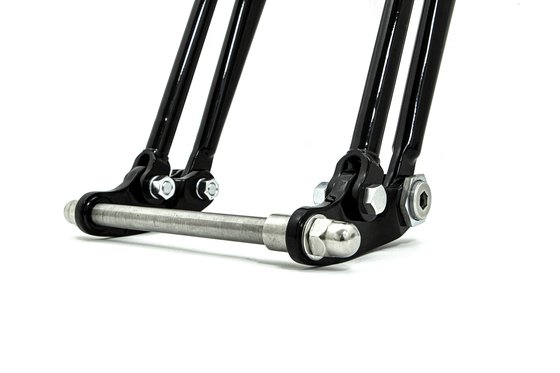 0800-201 CLASSIC BIKE black and chrome front fork assembly for 1997 and up flstsb models