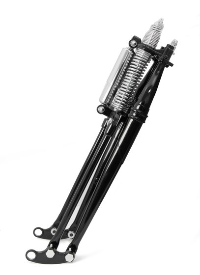 0810-001 CLASSIC BIKE 3/4" black/chrome fork assembly