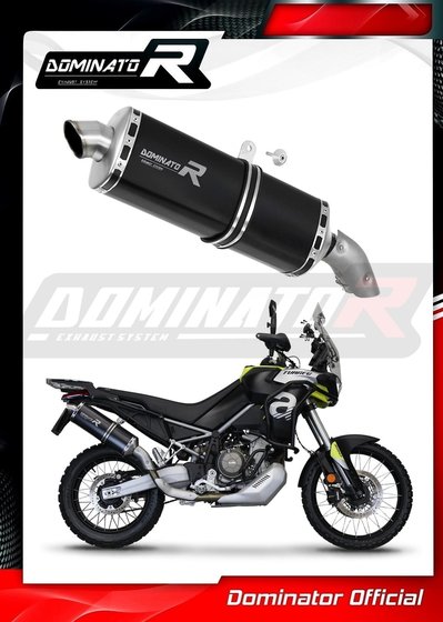 AP040DP7BL-S Dominator exhaust silencer muffler p7 black