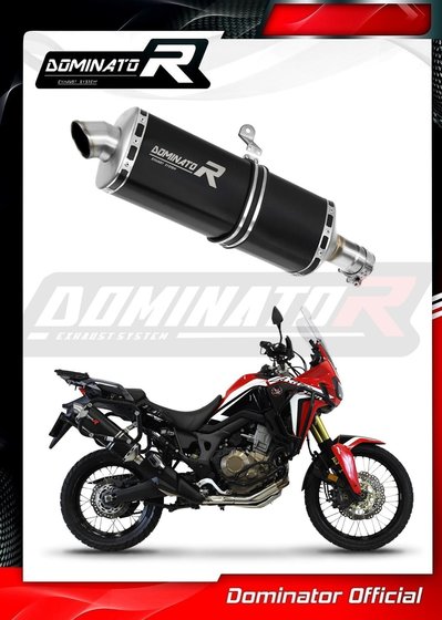 HO109DP7BL-S Dominator exhaust silencer p7 black